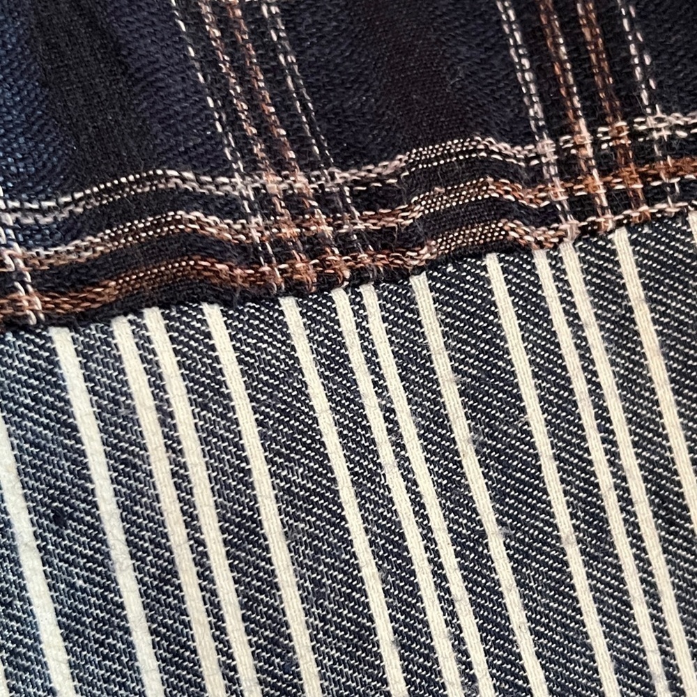 A'Reve Long Sleeve Navy Plaid with Lace - Picture 5 of 11